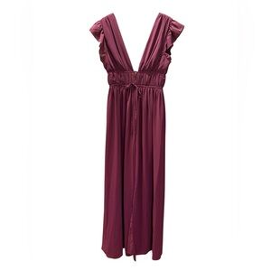 Lulu's Deep Wine Evening Gown